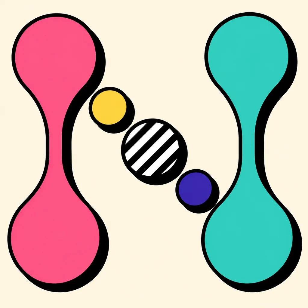 Neural Technology logosu, Memphis tarzında yeniden yorumlanmış